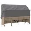 vidaXL Sun Lounger in Beige