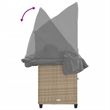 vidaXL Sun Lounger in Beige