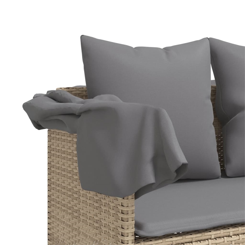 vidaXL Sun Lounger in Beige