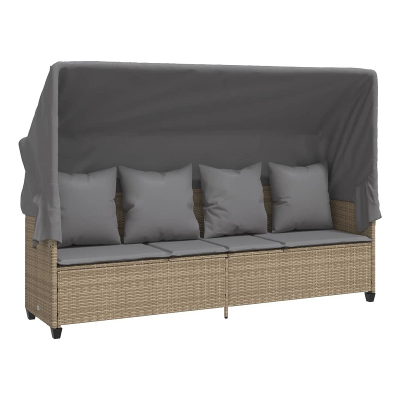 vidaXL Sun Lounger in Beige