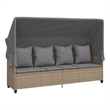 vidaXL Sun Lounger in Beige