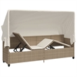 vidaXL Sun Lounger in Beige and Cream White
