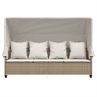 vidaXL Sun Lounger in Beige and Cream White