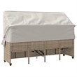 vidaXL Sun Lounger in Beige and Cream White