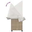 vidaXL Sun Lounger in Beige and Cream White
