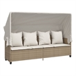 vidaXL Sun Lounger in Beige and Cream White