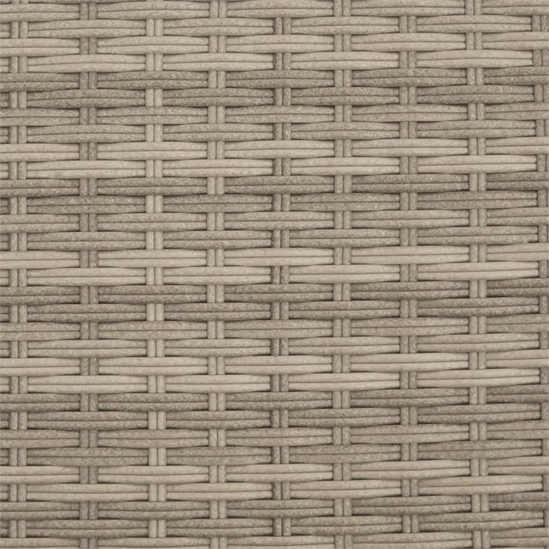 vidaXL Poly Rattan Single Retractable Sun Lounger in Light Gray