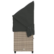 vidaXL Poly Rattan Single Retractable Sun Lounger in Light Gray