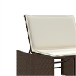 vidaXL PE Rattan Large Foldable Sun Lounger in Brown
