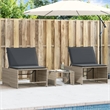 vidaXL Sun Lounger in Light Gray and Dark Gray