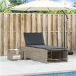vidaXL Sun Lounger in Light Gray and Dark Gray