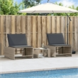vidaXL Sun Lounger in Light Gray and Dark Gray