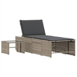 vidaXL Sun Lounger in Light Gray and Dark Gray