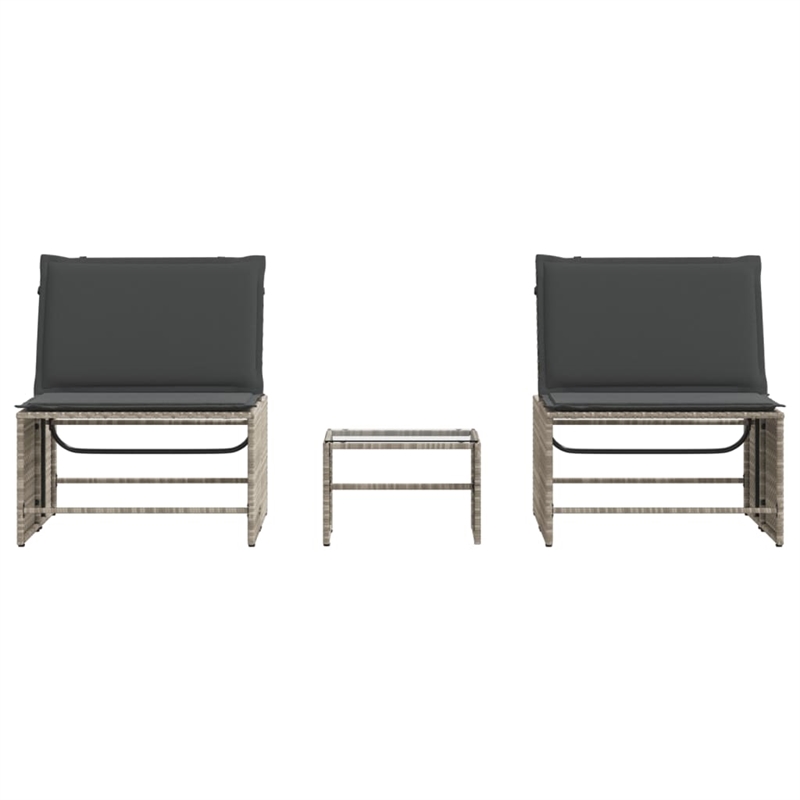 vidaXL Sun Lounger in Light Gray and Dark Gray