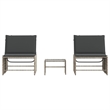 vidaXL Sun Lounger in Light Gray and Dark Gray