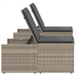 vidaXL Sun Lounger in Light Gray and Dark Gray