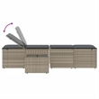 vidaXL Sun Lounger in Light Gray and Dark Gray