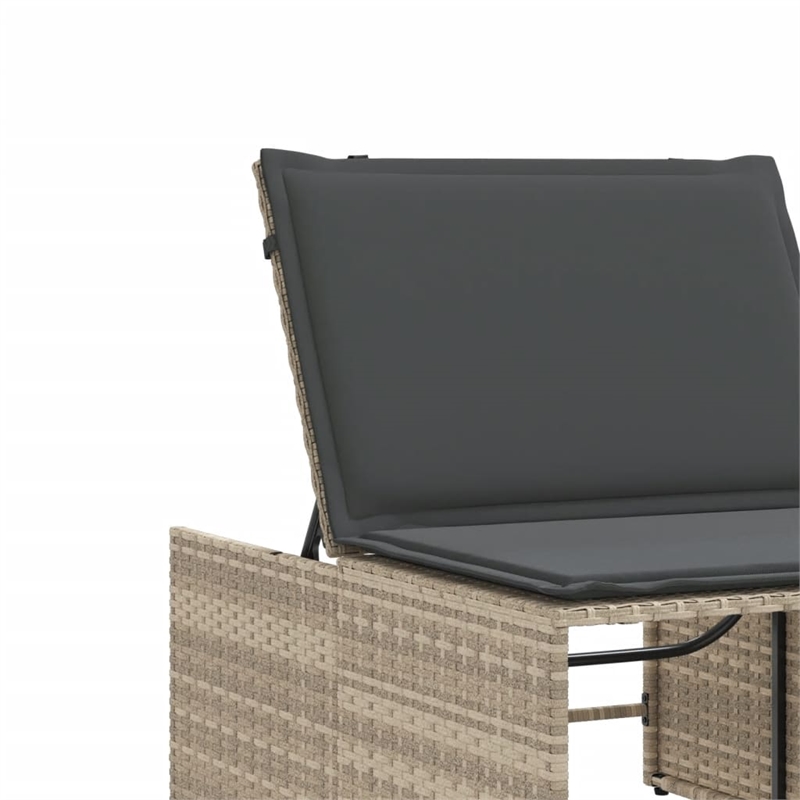 vidaXL Sun Lounger in Light Gray and Dark Gray