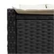 vidaXL Double Sun Lounger in Black and Cream White