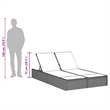vidaXL Double Sun Lounger in Black and Cream White