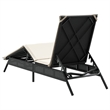vidaXL PE Rattan Steel Large Sun Lounger in Gray