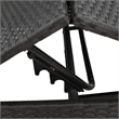 vidaXL PE Rattan Steel Large Sun Lounger in Gray