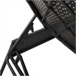 vidaXL PE Rattan Steel Large Sun Lounger in Gray