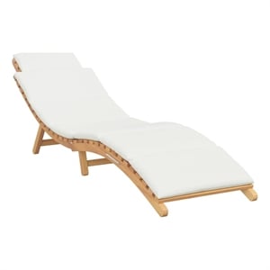 vidaXL Garden Sun Lounger w/ Cushion in Brown