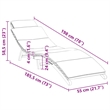 vidaXL Garden Sun Lounger w/ Cushion in Brown