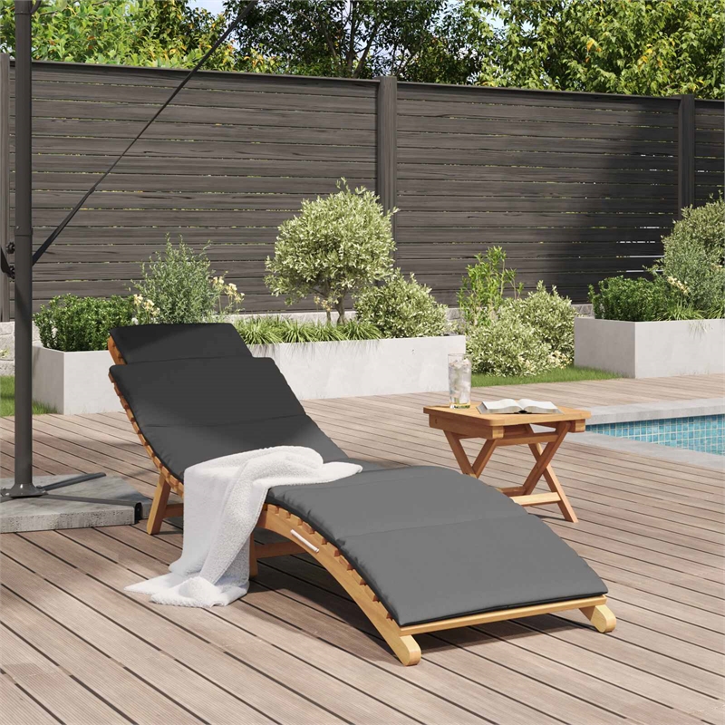 vidaXL Garden Sun Lounger w/ Cushion in Brown