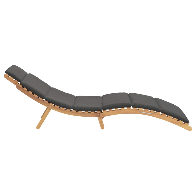 vidaXL Garden Sun Lounger w/ Cushion in Brown