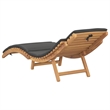 vidaXL Garden Sun Lounger w/ Cushion in Brown