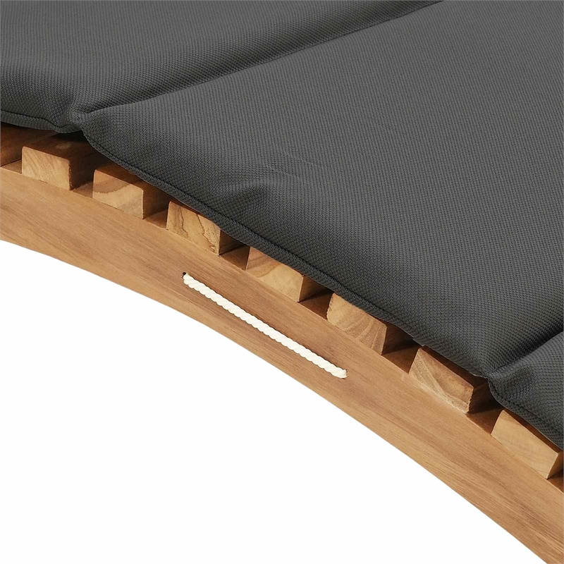 vidaXL Garden Sun Lounger w/ Cushion in Brown