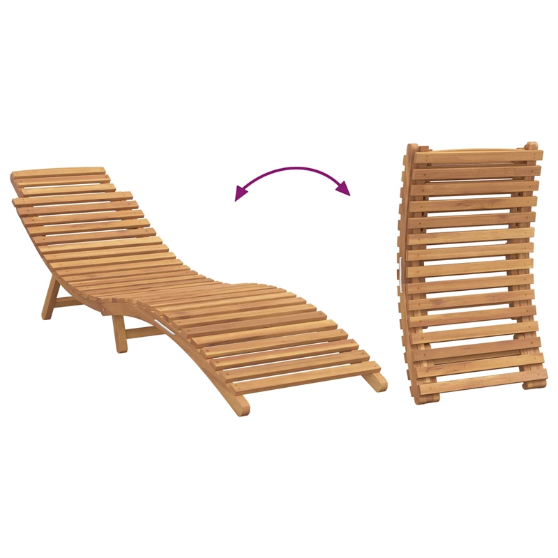 vidaXL Garden Sun Lounger w/ Cushion in Brown