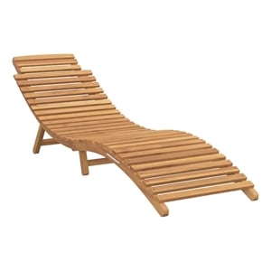 vidaXL Garden Sun Lounger w/ Cushion in Brown