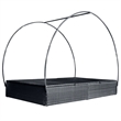 vidaXL Sun Lounger w/ Canopy in Black & Cream White