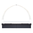 vidaXL Sun Lounger w/ Canopy in Black & Cream White