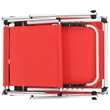 vidaXL Aluminum & Textilene Sun Lounger in Red