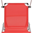 vidaXL Aluminum & Textilene Sun Lounger in Red