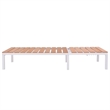 vidaXL Aluminum & WPC Standard Sunlounger in White & Brown