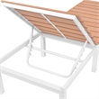 vidaXL Aluminum & WPC Standard Sunlounger in White & Brown