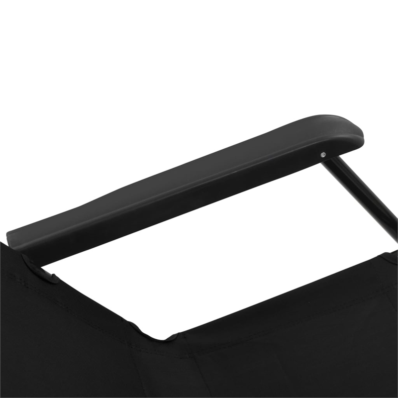 vidaXL Steel Sunlounger Set of 2 in Black