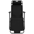 vidaXL Steel Sunlounger Set of 2 in Black