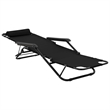 vidaXL Steel Sunlounger Set of 2 in Black