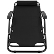 vidaXL Steel Sunlounger Set of 2 in Black