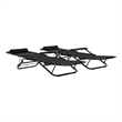 vidaXL Steel Sunlounger Set of 2 in Black