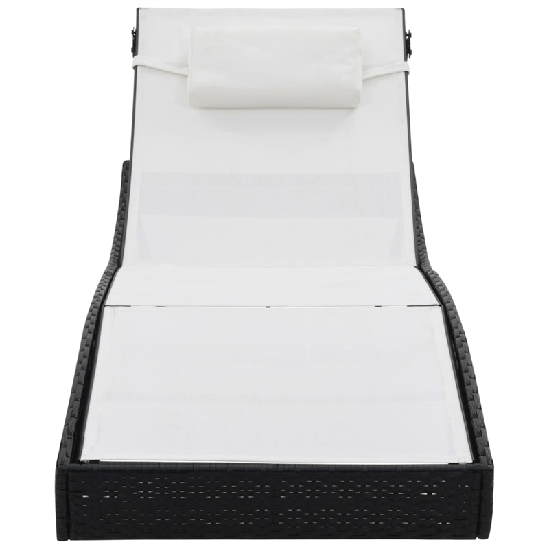 vidaXL Sunlounger Set of 2 in Black & White