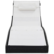 vidaXL Sunlounger Set of 2 in Black & White