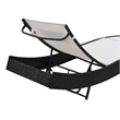 vidaXL Sunlounger Set of 2 in Black & White