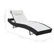vidaXL Sunlounger Set of 2 in Black & White